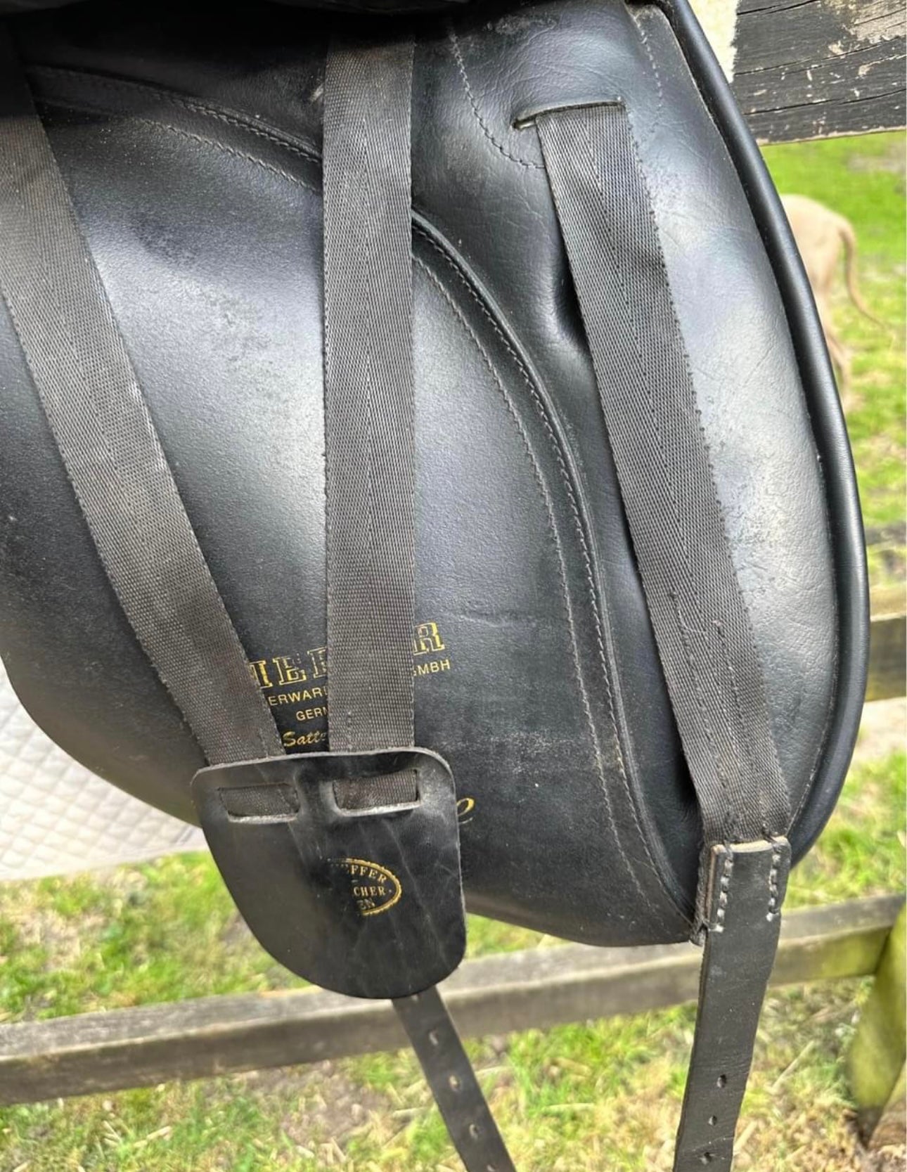 ZPL09 - Black Kieffer Leipzig Dressage Saddle 17.5" Narrow Fit