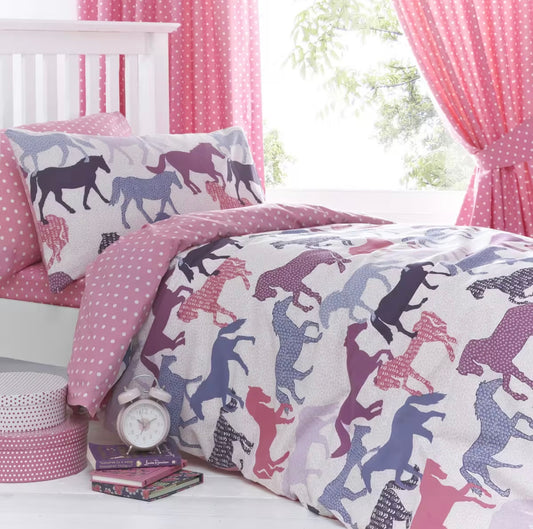 Single Duvet Cover Ponies - By Gallop Just Kidding