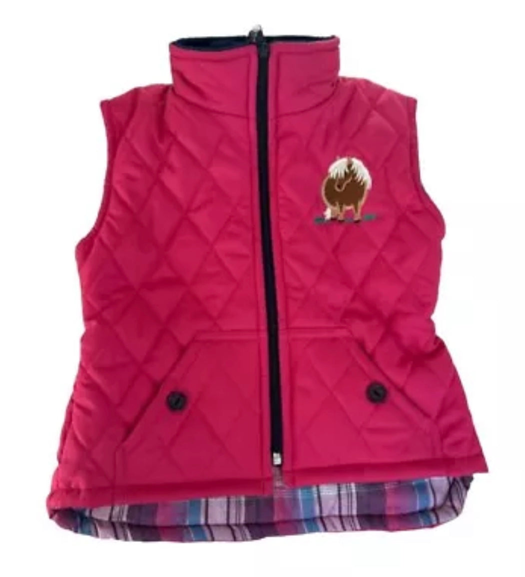 Shire Classics Child's Embroidered Fat Ponies Riding Gilet Bodywarmer