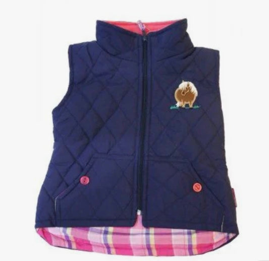 ZPL19 - Shire Classics Child's Embroidered Fat Ponies Riding Gilet Bodywarmer Size S