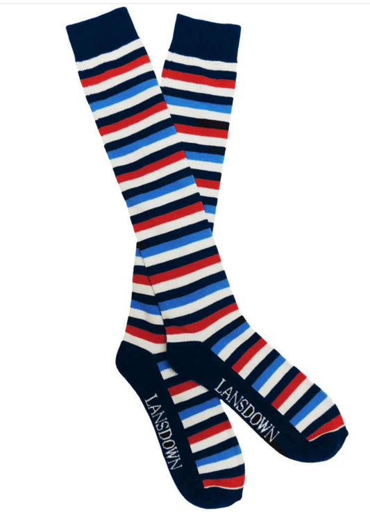 Socks Knee Length Size 7 - 11 Lansdown Stripey Riding Boot Socks