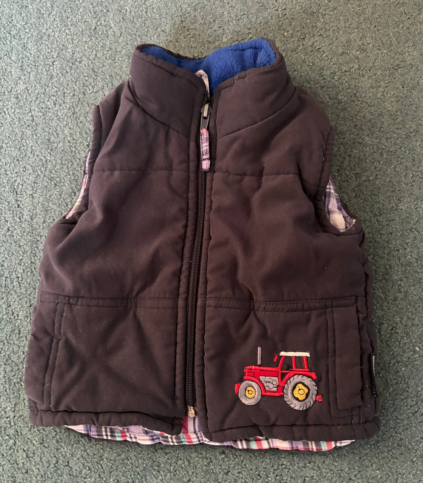 ZPL18 - Shire Classics Child's Embroidered Tractor Gilet Bodywarmer XXS