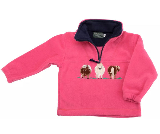 Shires Classics Children's Pony Half Zip Fleece Jumper - Top - Sweater Size M