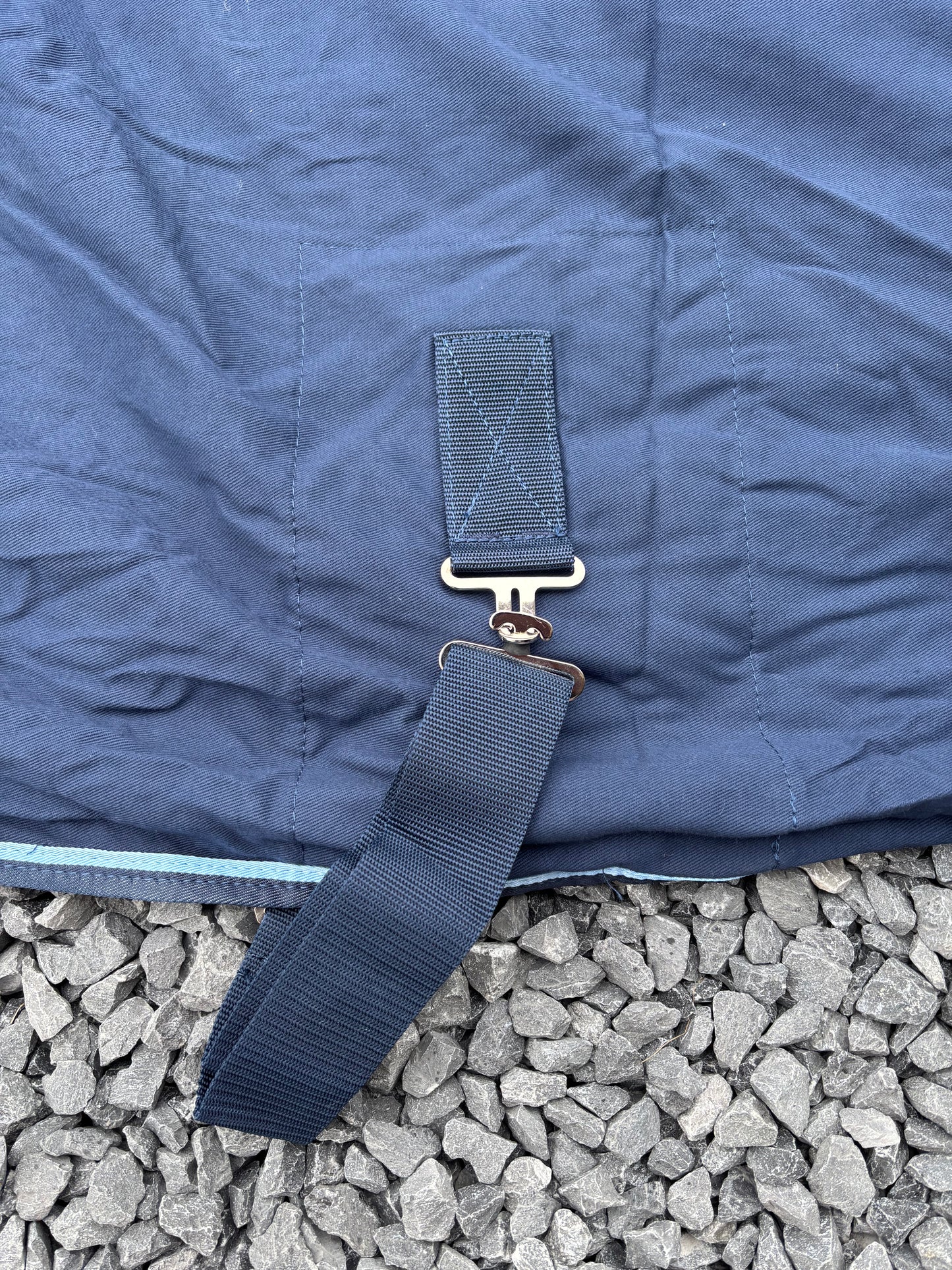 Lansdown Summer Sheet 6'  - Navy with Pale Blue Binding