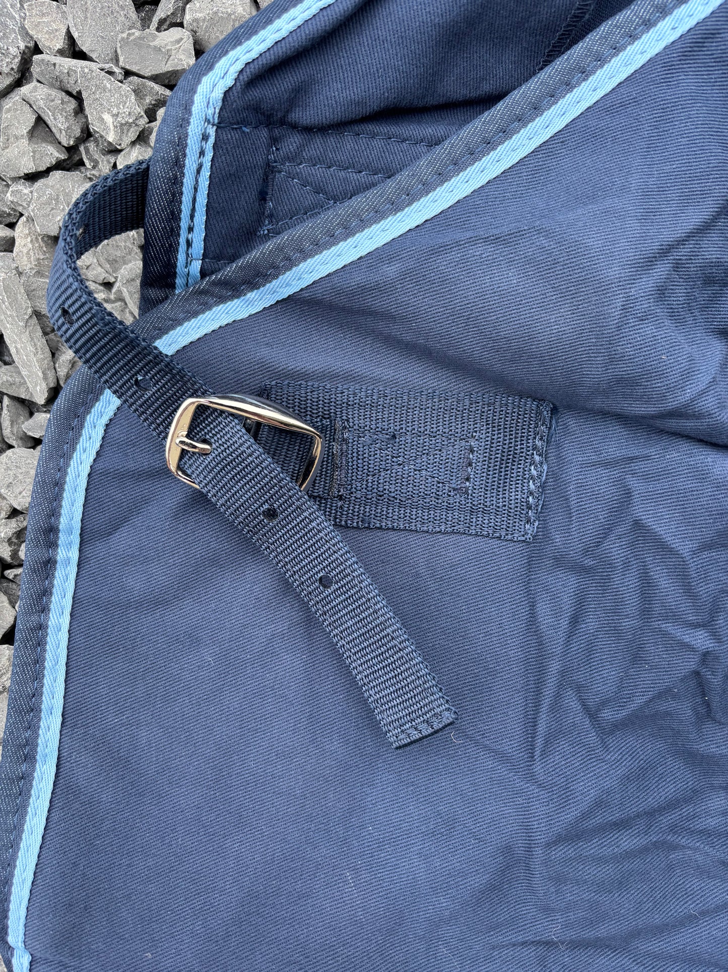Lansdown Summer Sheet 6'  - Navy with Pale Blue Binding
