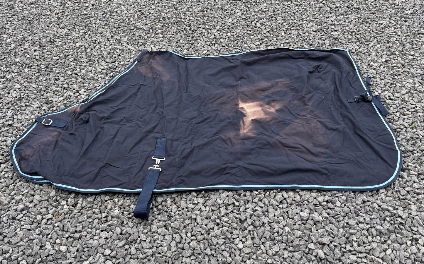ZPL16 Lansdown Summer Sheet 6'  - Navy with Pale Blue Binding - Sun Bleached