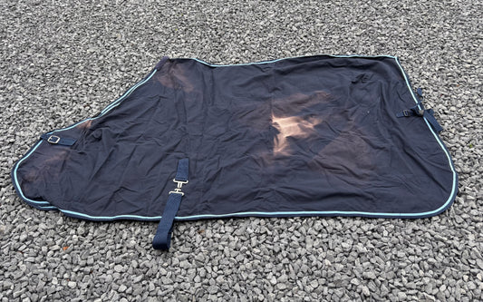 ZPL16 Lansdown Summer Sheet 6'  - Navy with Pale Blue Binding - Sun Bleached
