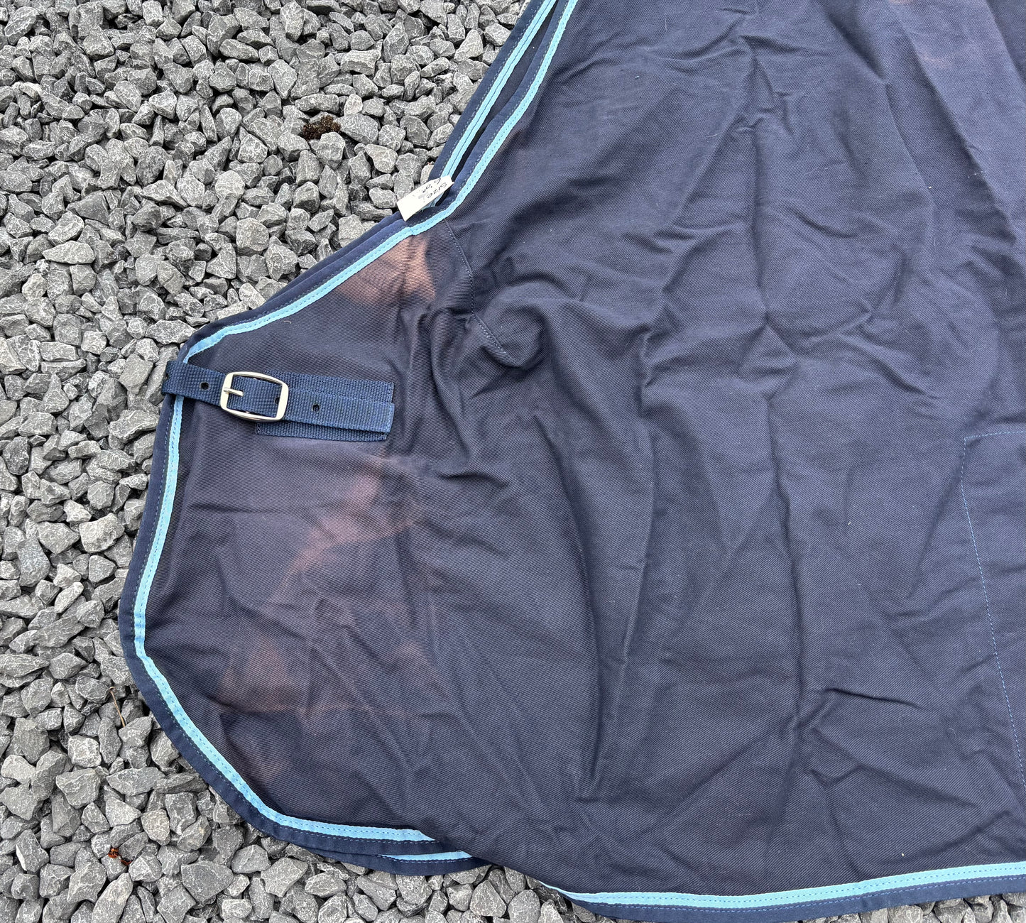 ZPL16 Lansdown Summer Sheet 6'  - Navy with Pale Blue Binding - Sun Bleached
