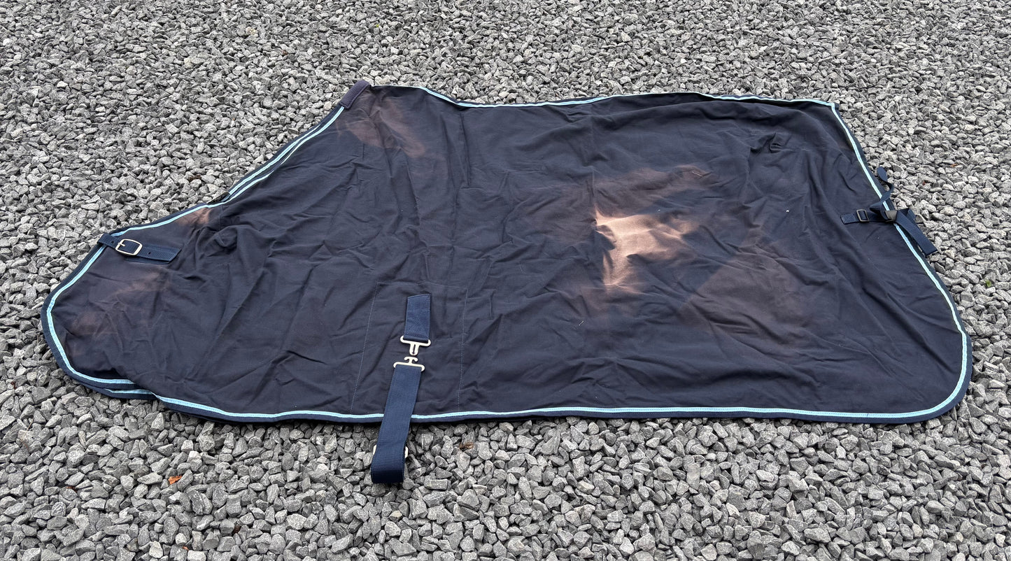 ZPL16 Lansdown Summer Sheet 6'  - Navy with Pale Blue Binding - Sun Bleached