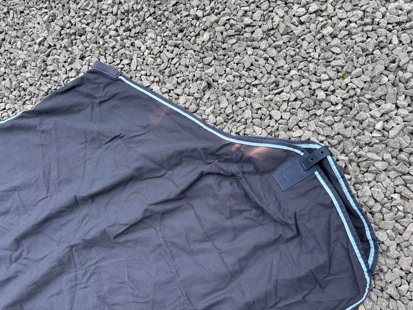 ZPL16 Lansdown Summer Sheet 6'  - Navy with Pale Blue Binding - Sun Bleached