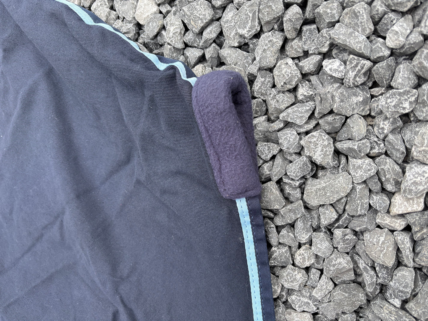 ZPL16 Lansdown Summer Sheet 6'  - Navy with Pale Blue Binding - Sun Bleached