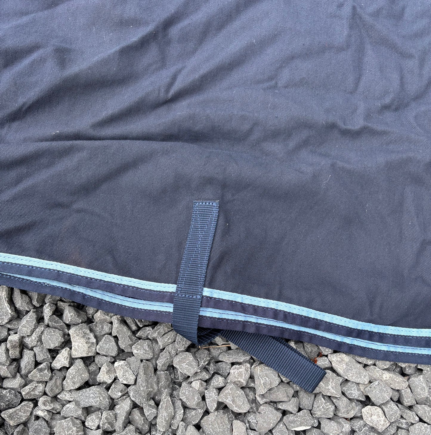 ZPL16 Lansdown Summer Sheet 6'  - Navy with Pale Blue Binding - Sun Bleached