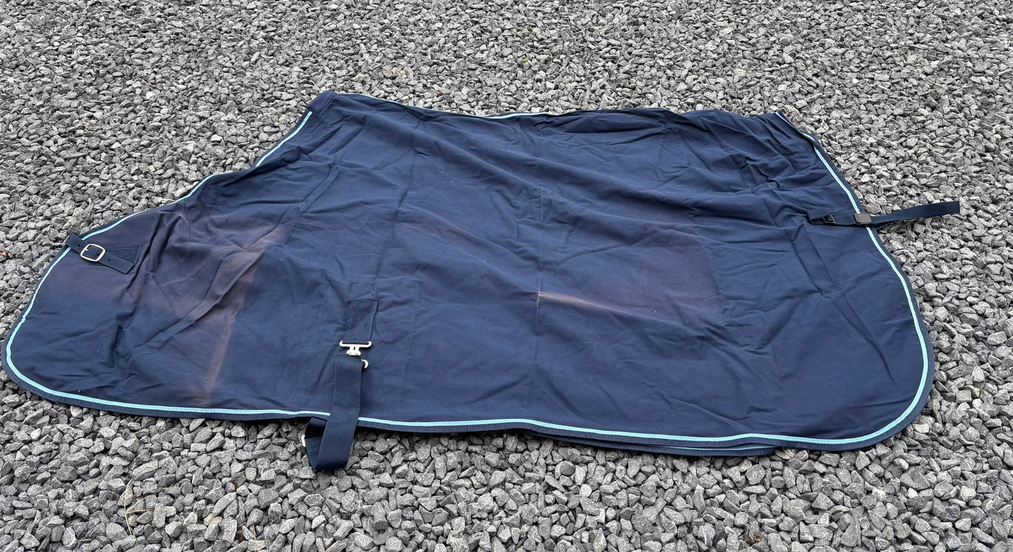 ZPL17 Lansdown Summer Sheet 6'  - Navy with Pale Blue Binding - Sun Bleached