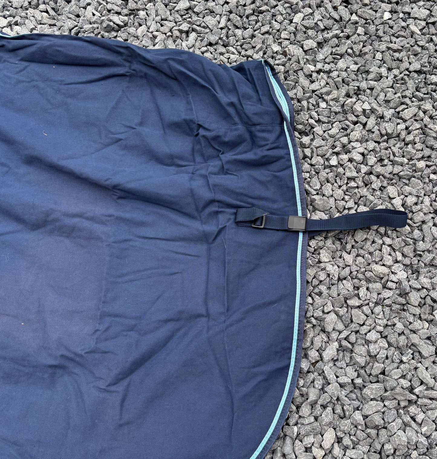 ZPL17 Lansdown Summer Sheet 6'  - Navy with Pale Blue Binding - Sun Bleached