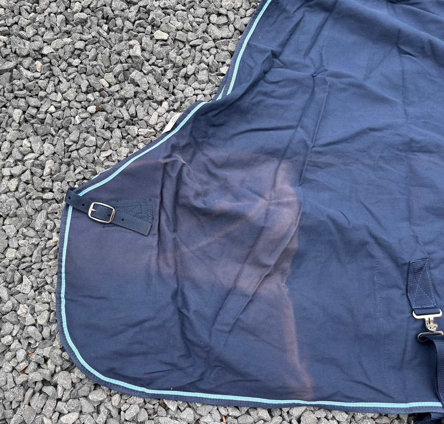 ZPL17 Lansdown Summer Sheet 6'  - Navy with Pale Blue Binding - Sun Bleached