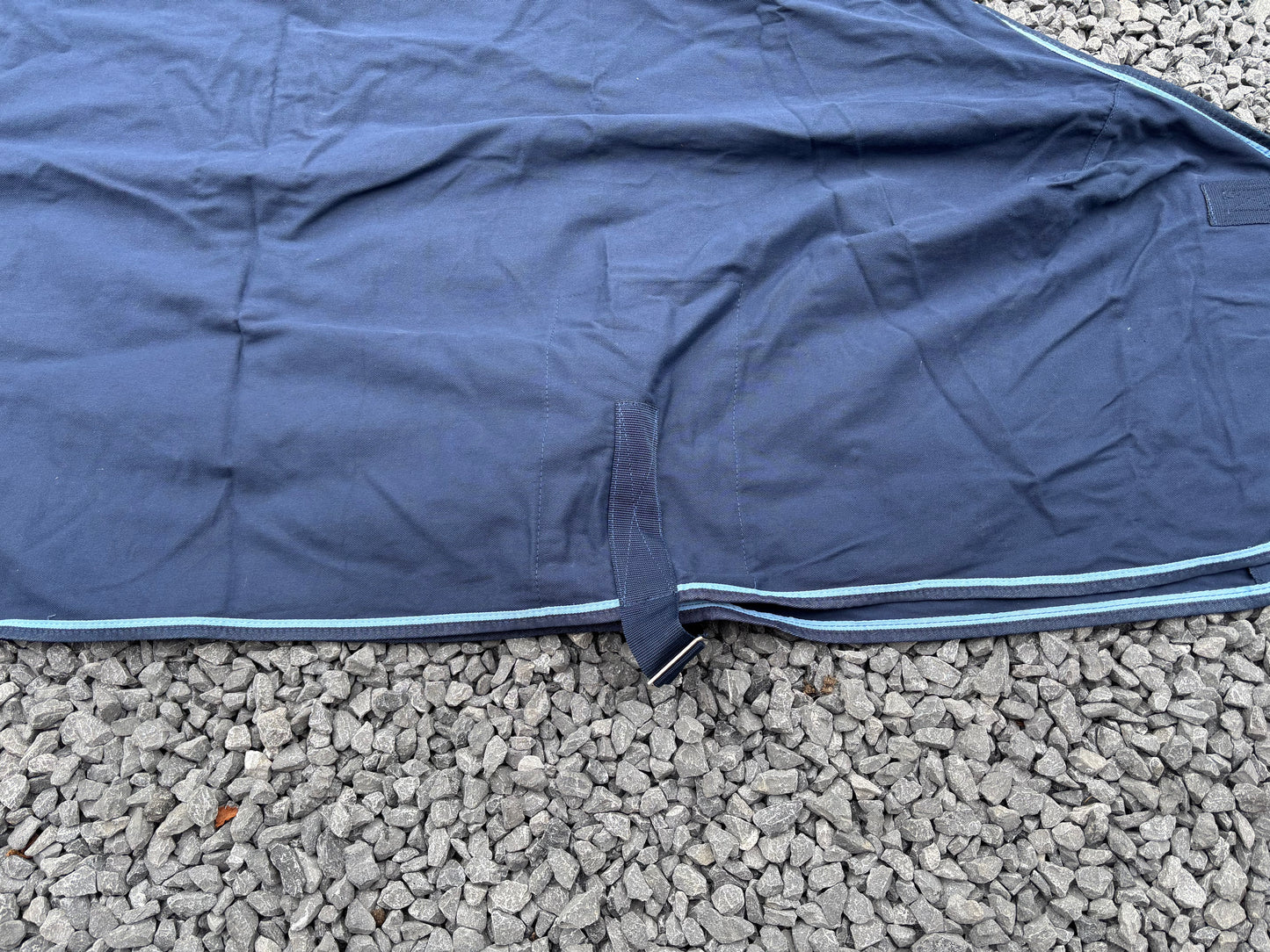 ZPL17 Lansdown Summer Sheet 6'  - Navy with Pale Blue Binding - Sun Bleached