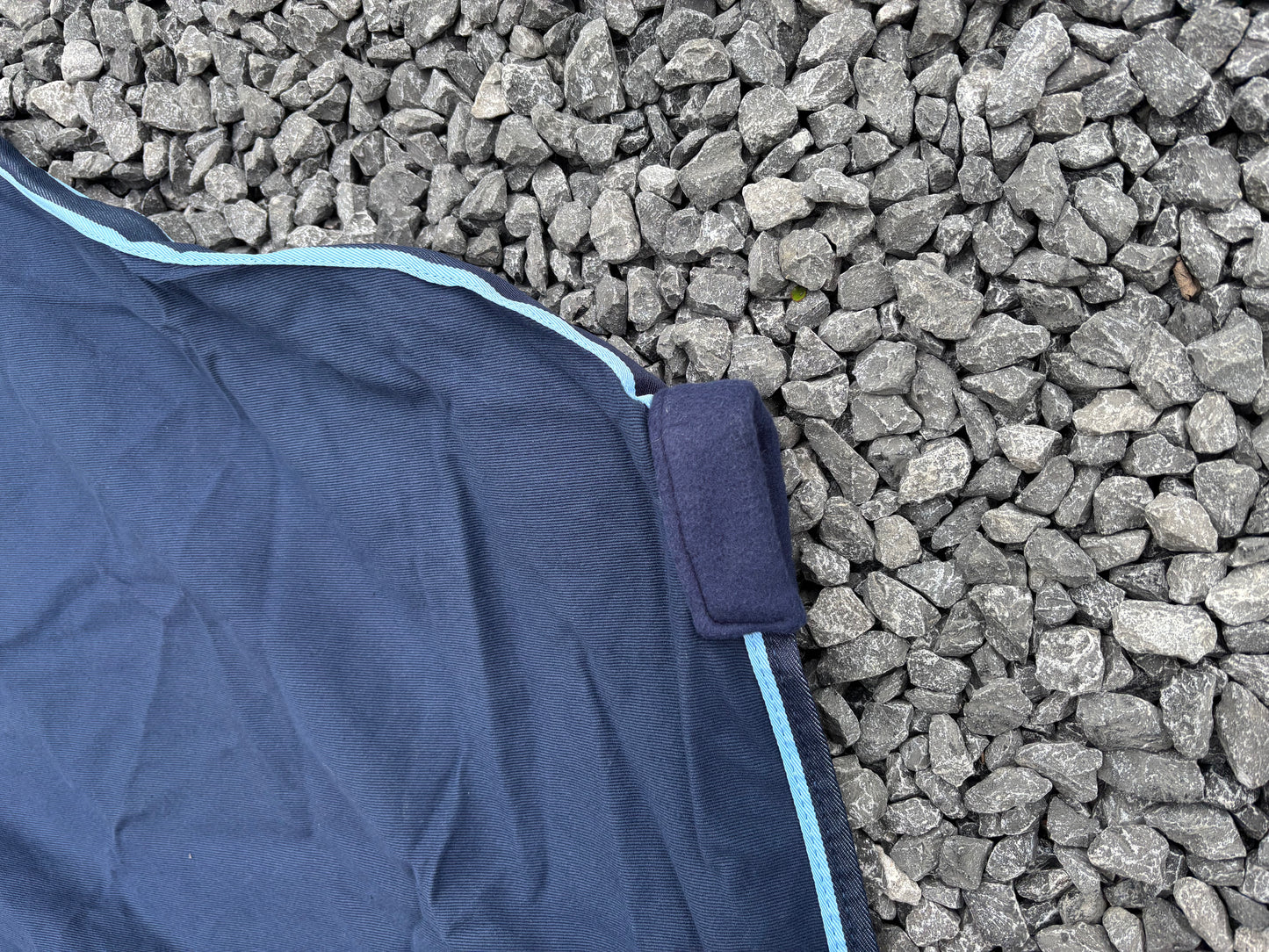 ZPL17 Lansdown Summer Sheet 6'  - Navy with Pale Blue Binding - Sun Bleached
