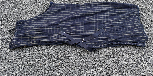 ZPL19 - PRELOVED - Checked Blue and White Summer Sheet 6'3"