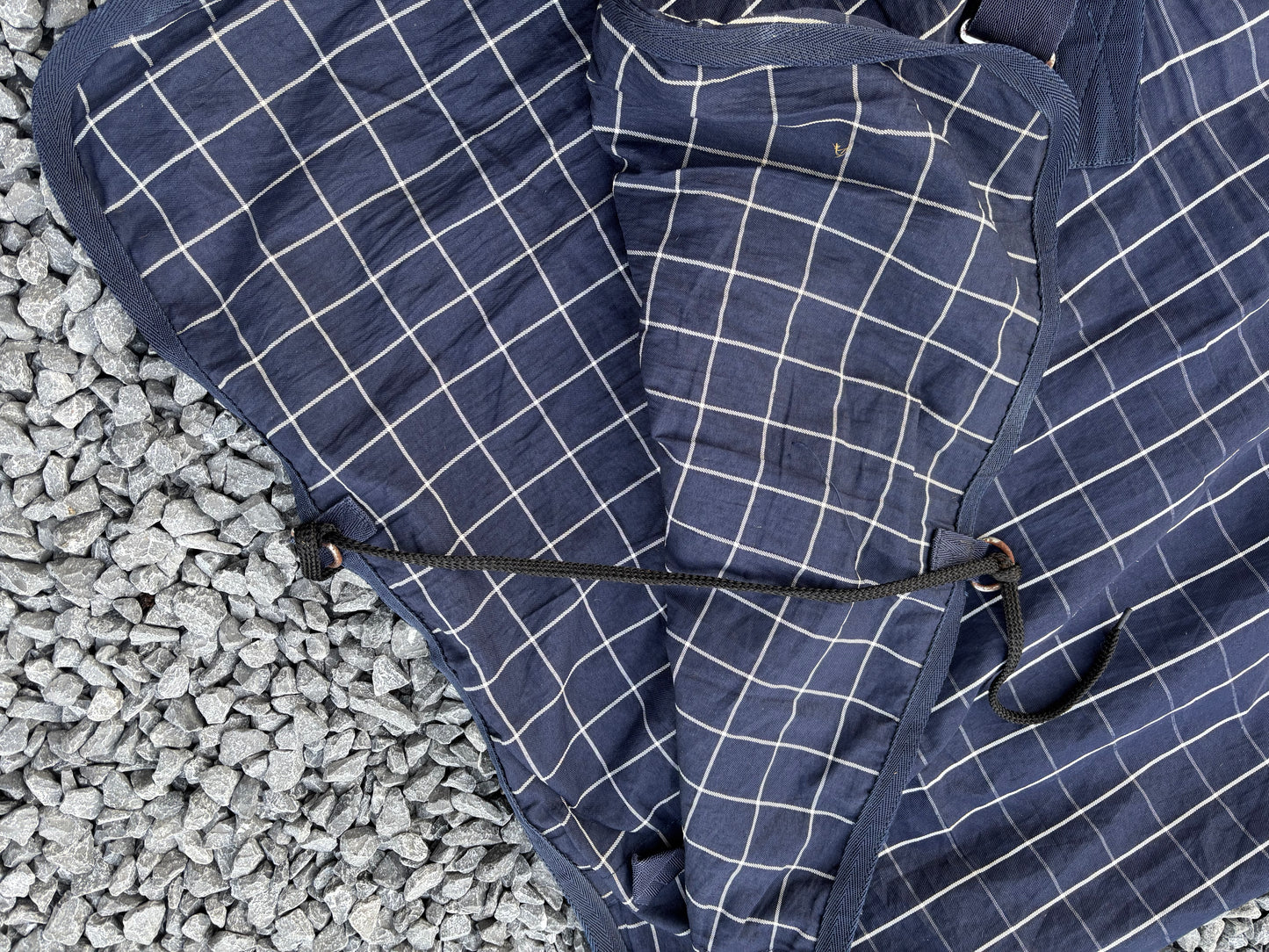 ZPL19 - PRELOVED - Checked Blue and White Summer Sheet 6'3"