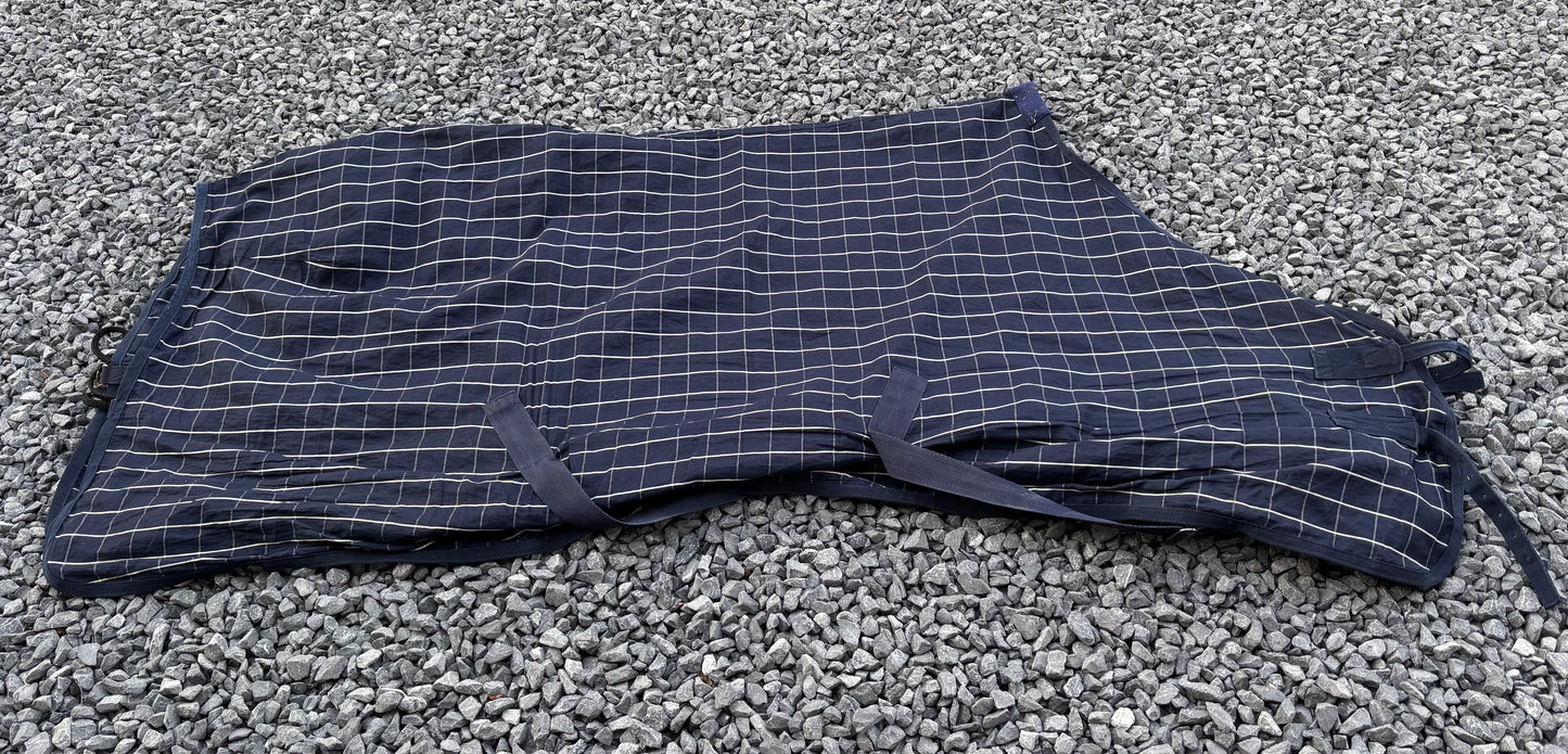 ZPL19 - PRELOVED - Checked Blue and White Summer Sheet 6'3"