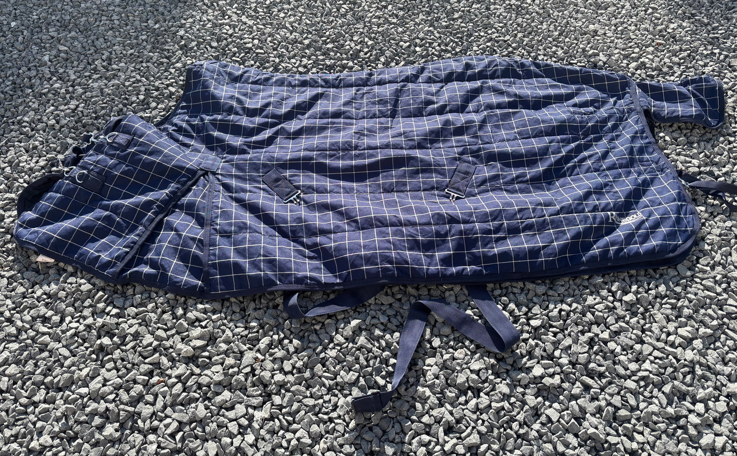 ZPL30 - PRELOVED - Rhinegold Chicago Lightweight Stable Rug - 6'0" Blue Check