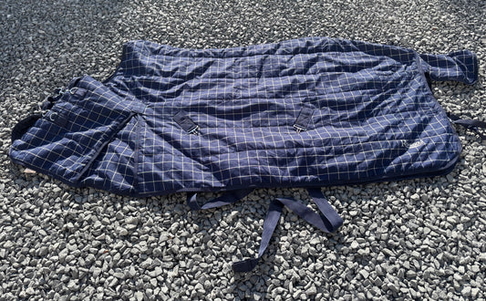 ZPL30 - PRELOVED - Rhinegold Chicago Lightweight Stable Rug - 6'0" Blue Check