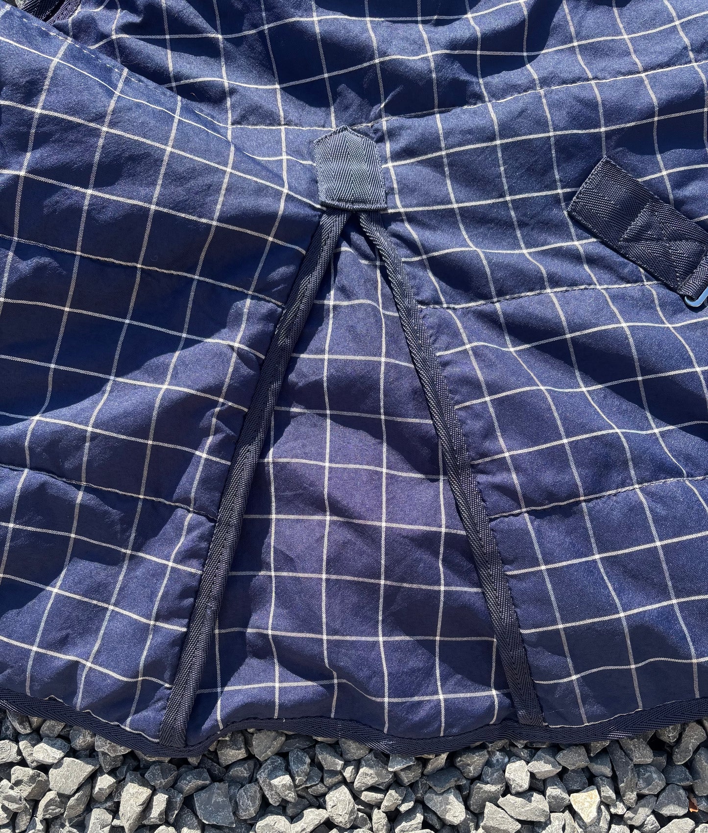 ZPL30 - PRELOVED - Rhinegold Chicago Lightweight Stable Rug - 6'0" Blue Check