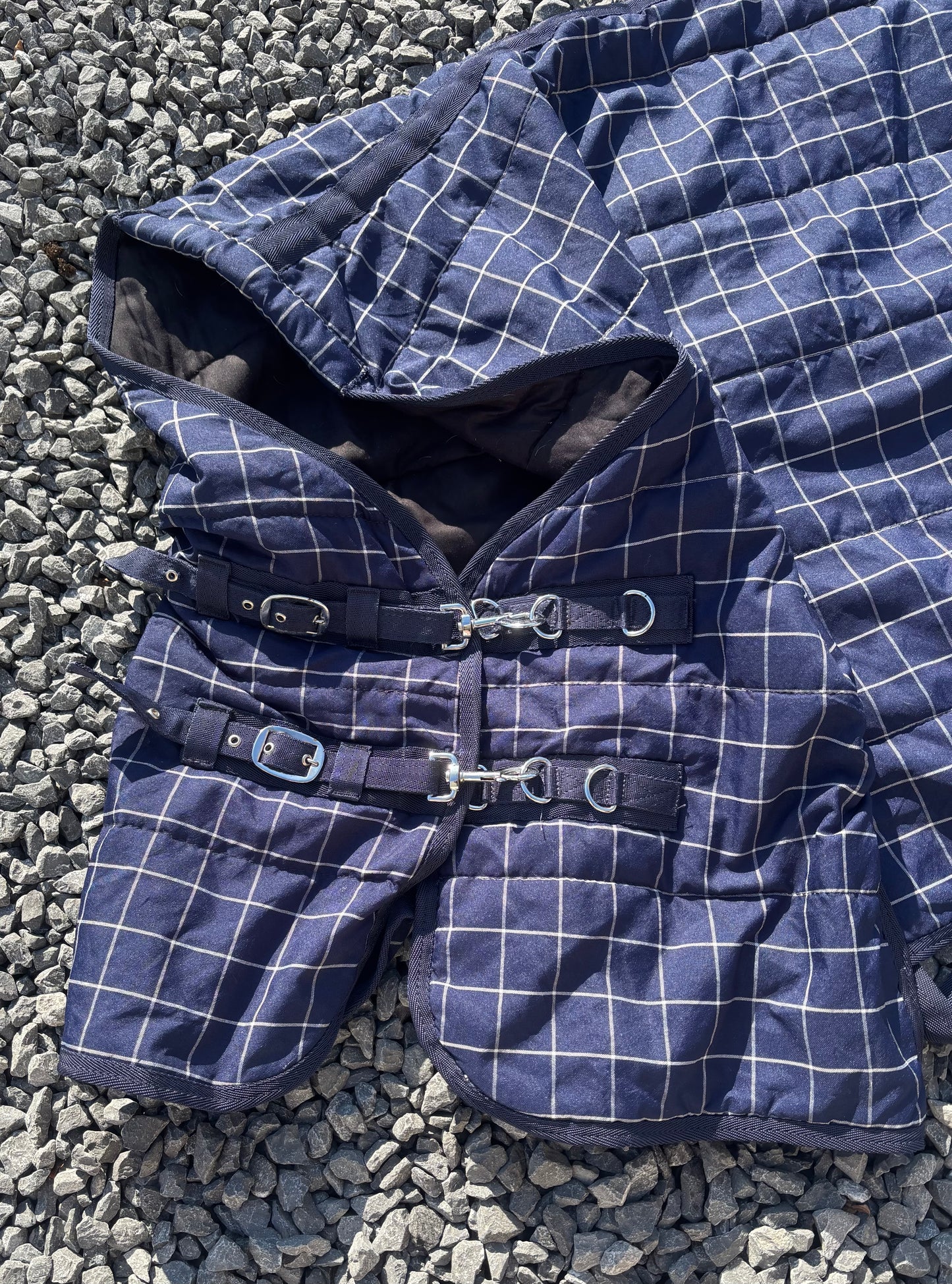 ZPL30 - PRELOVED - Rhinegold Chicago Lightweight Stable Rug - 6'0" Blue Check