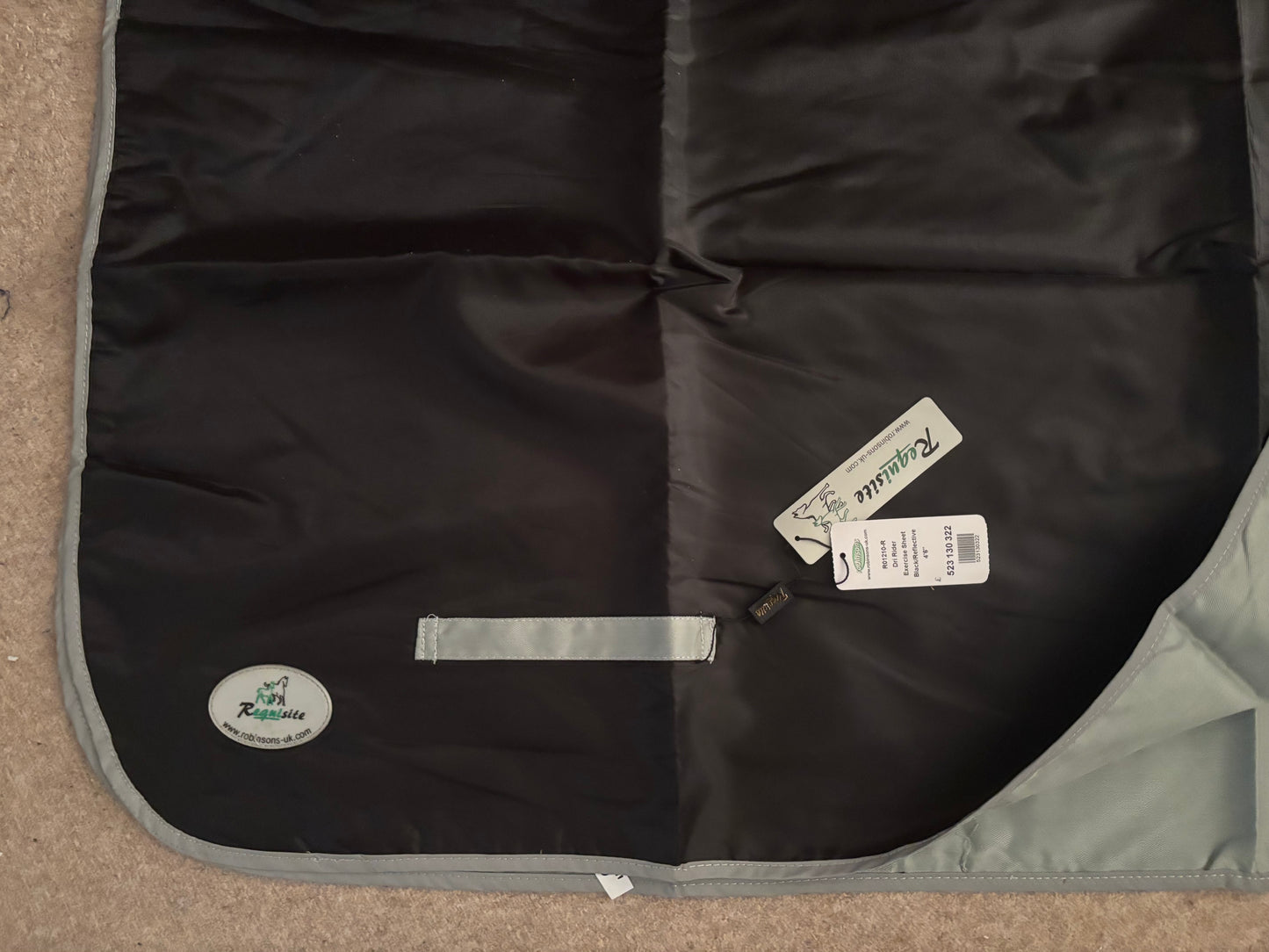 Requisite Dri Rider Exercise Sheet - Black Reflective 4'6"